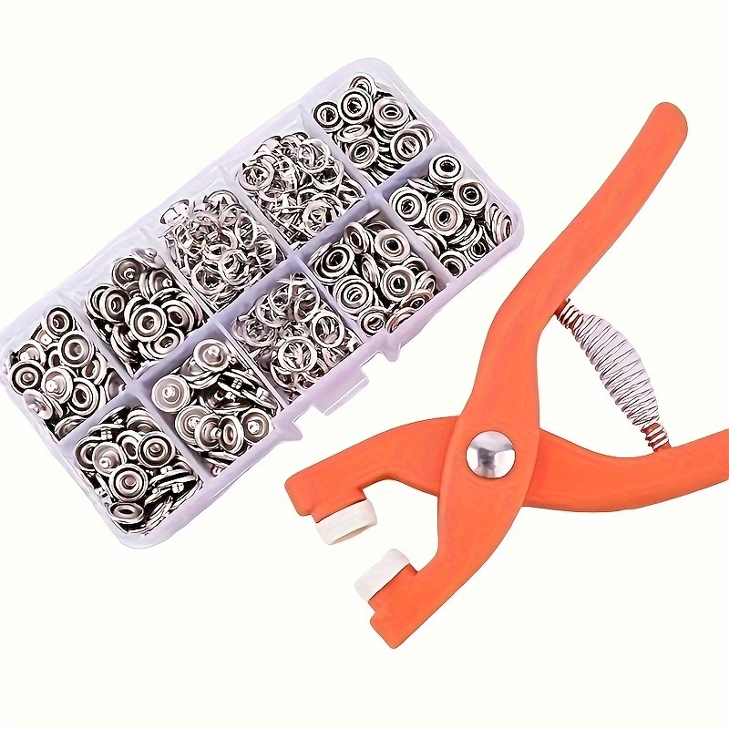 Snap Fastener Set - 50 Set of Hand-Operated Snap Fastener