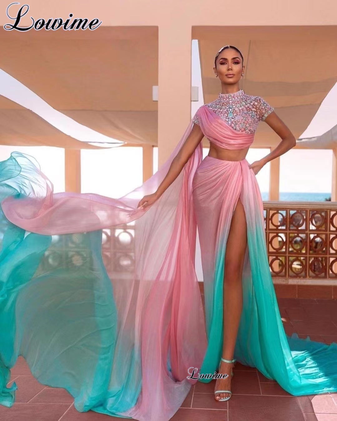 Two Pieces Dubai Prom Dresses  - Briar Cosplay Prop recension och pris
