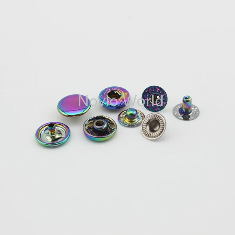 20-100 Sets Rainbow 12mm 10 Co - Snap Fastener Set recension och pris