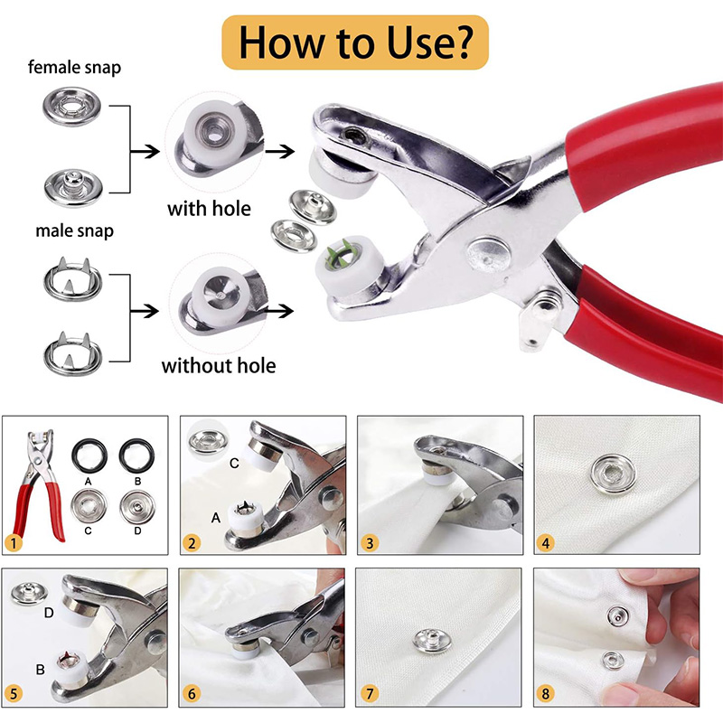 100 Sets Snap Pliers Automatic - Snap Fastener Set recension och pris