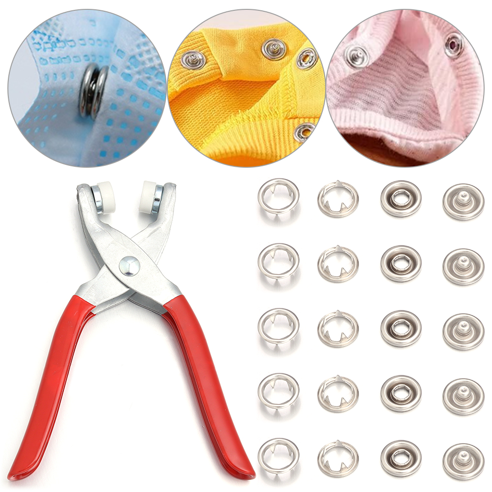 50sets 7.5/9.5/11mm Stainless  - Snap Fastener Set recension och pris