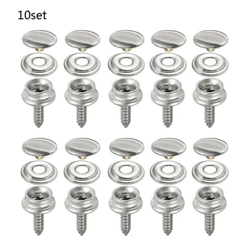 10 Sets Stainless Steel Tappin - Snap Fastener Set recension och pris