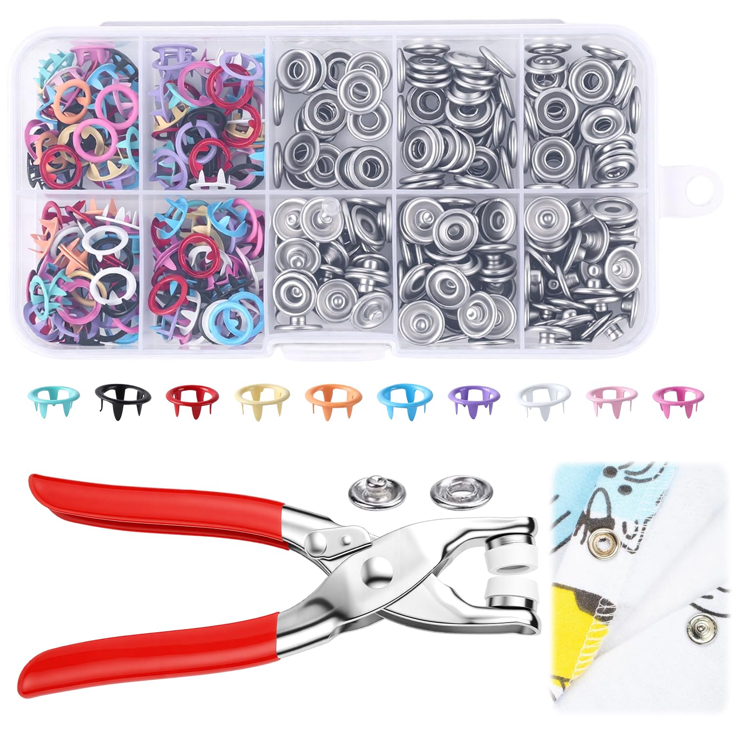 Sewing Kit with 100PCS Metal B - Snap Fastener Set recension och pris