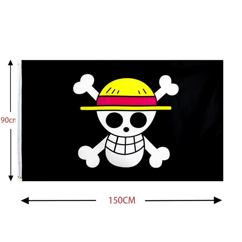 One Piece 90x150cm Pirate Skul - Cosplay Prop Painting recension och pris